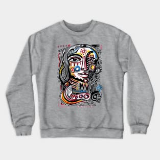 modern face Crewneck Sweatshirt